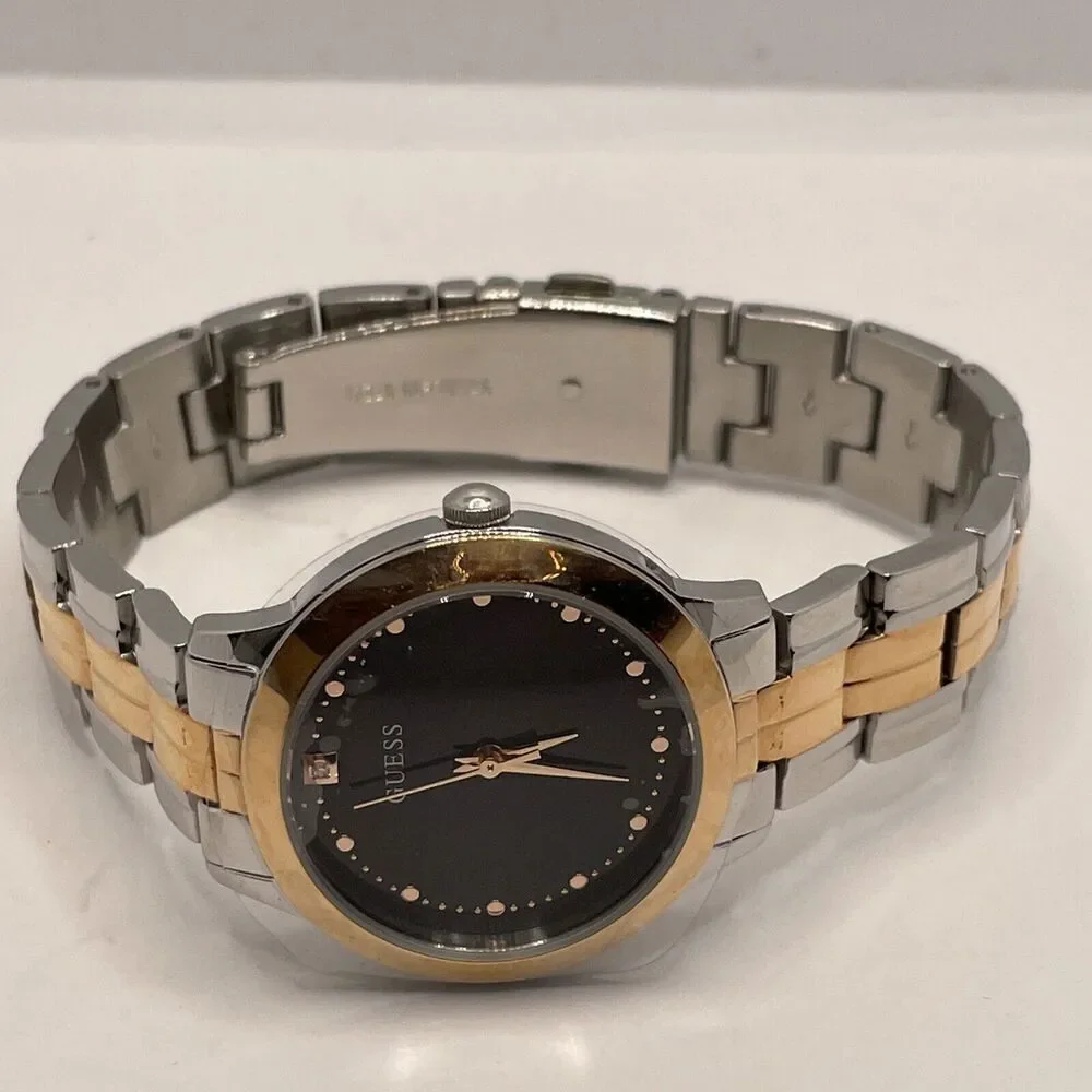 Guess Chelsea U1222L1 Womens Stainless Steel Analog Black Dial Quartz Watch Cv54